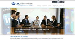 Desktop Screenshot of crcpublicrelations.com